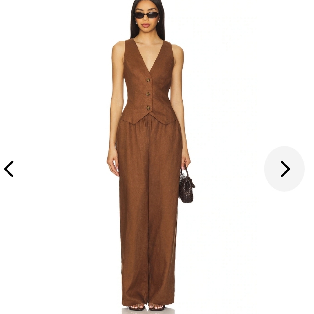 Lovers + Friends Asa Easy Linen Pants Size Large Nwt